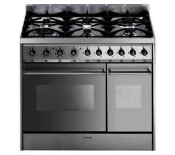 SMEG  C92DX8 Dual Fuel Range Cooker - Stainless Steel